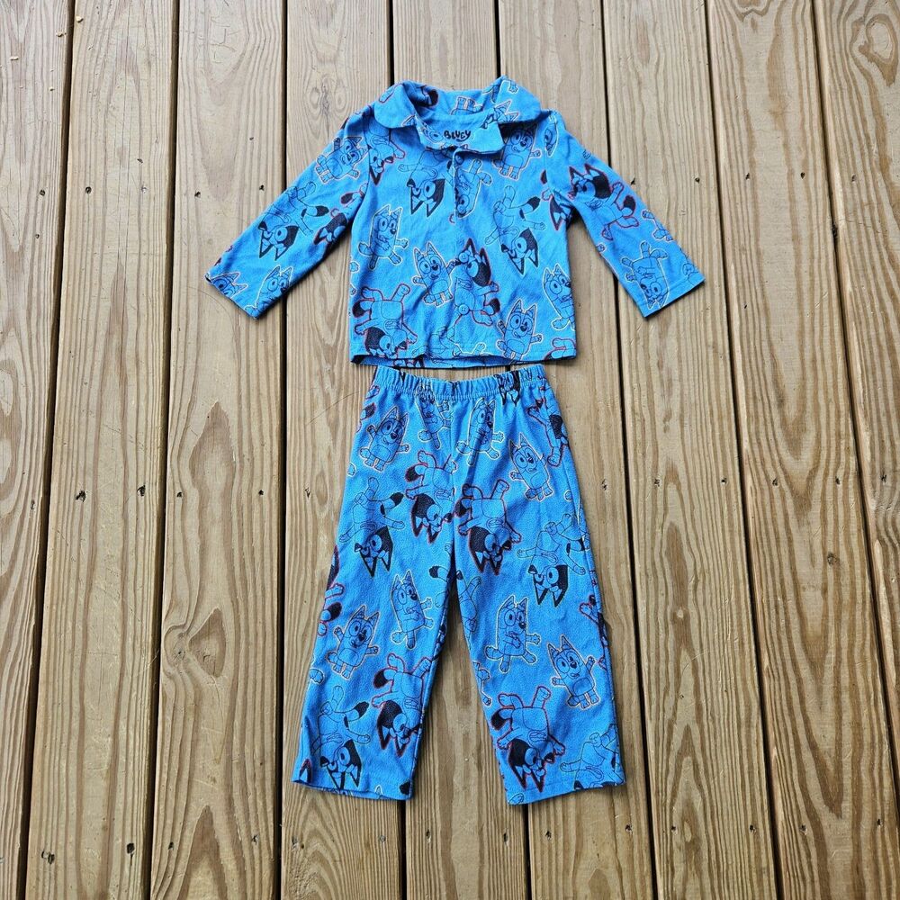Bluey Toddler Fleece Pajama Set Size 3T Bluey Bingo Character PJs Long Sleeve